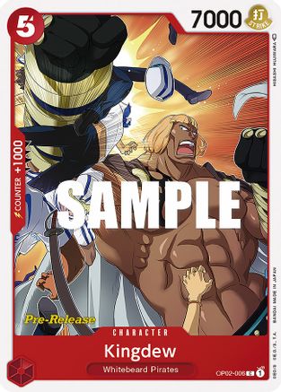 Kingdew - Paramount War Pre-Release Cards - C - OP02-006