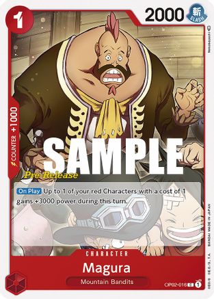 Magura - Paramount War Pre-Release Cards - C - OP02-016
