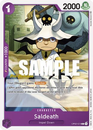 Saldeath - Paramount War Pre-Release Cards - C - OP02-074