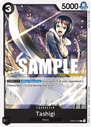 Tashigi - Paramount War Pre-Release Cards - C - OP02-105