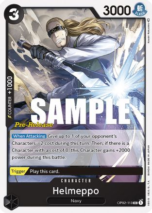 Helmeppo - Paramount War Pre-Release Cards - UC - OP02-113