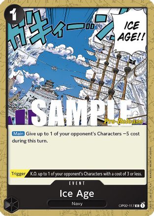 Ice Age - Paramount War Pre-Release Cards - UC - OP02-117