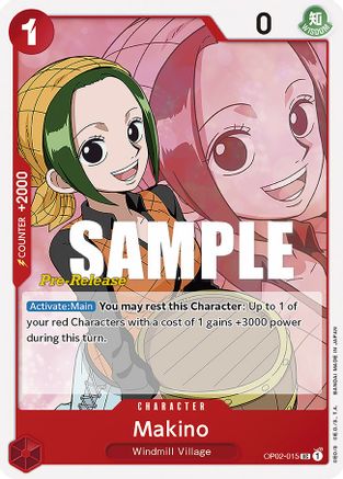 Makino - Paramount War Pre-Release Cards - UC - OP02-015