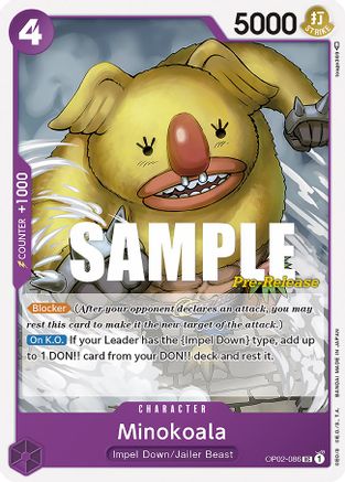 Minokoala - Paramount War Pre-Release Cards - UC - OP02-086