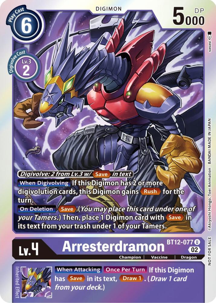 Arresterdramon (Box Topper) - Across Time - Uncommon - BT12-077 U