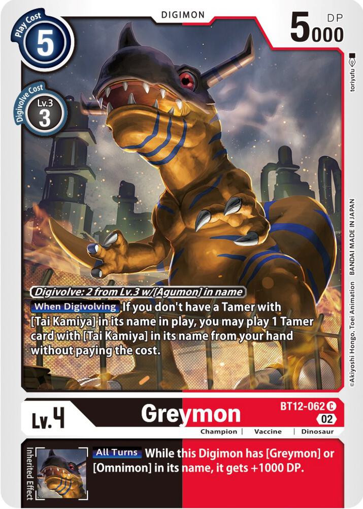 Greymon - Across Time - Common - BT12-062 C