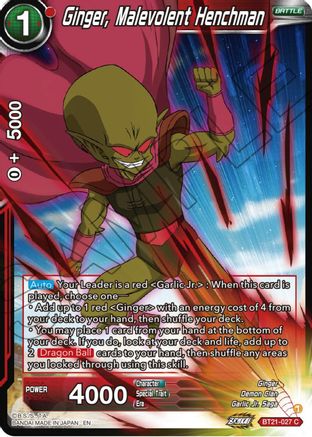 Ginger, Malevolent Henchman - Wild Resurgence - Common - BT21-027