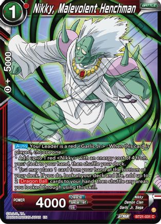 Nikky, Malevolent Henchman - Wild Resurgence - Common - BT21-031