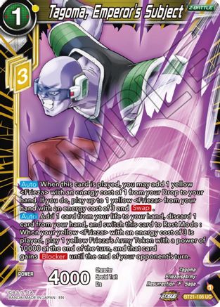 Tagoma, Emperor's Subject - Wild Resurgence - Uncommon - BT21-106