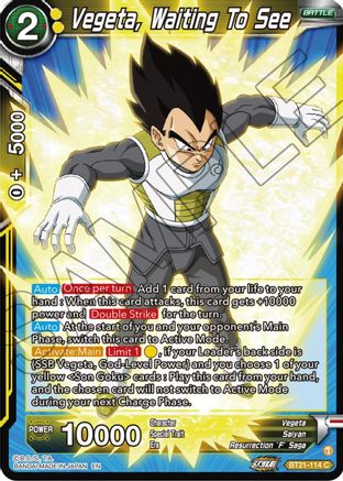 Vegeta, Waiting To See - Wild Resurgence - Common - BT21-114