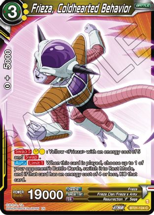 Frieza, Coldhearted Behavior - Wild Resurgence - Common - BT21-124