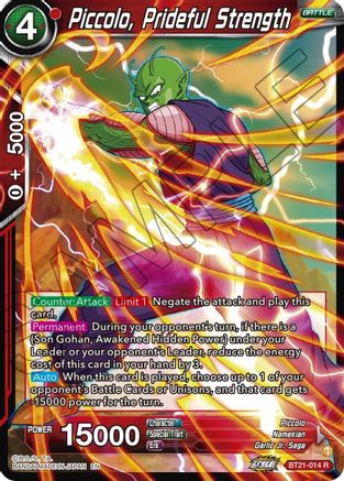 Piccolo, Prideful Strength - Wild Resurgence - Rare - BT21-014