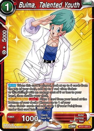 Bulma, Talented Youth - Wild Resurgence - Common - BT21-020