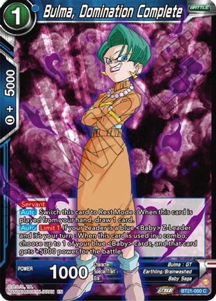 Bulma, Domination Complete - Wild Resurgence - Common - BT21-050