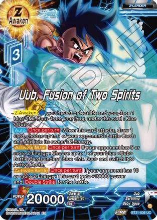 Uub, Fusion of Two Spirits - Wild Resurgence - Uncommon - BT21-036