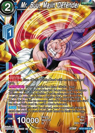Mr. Buu, Majin Defender - Wild Resurgence - Uncommon - BT21-039