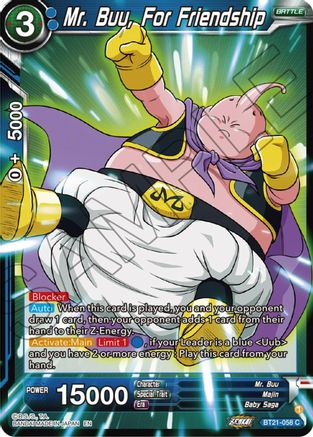 Mr. Buu, For Friendship - Wild Resurgence - Common - BT21-058