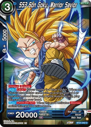 SS3 Son Goku, Warrior Savior - Wild Resurgence - Common - BT21-042