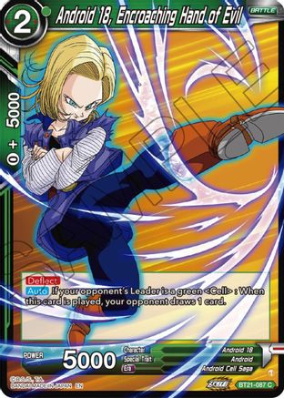 Android 18, Encroaching Hand of Evil - Wild Resurgence - Common - BT21-087