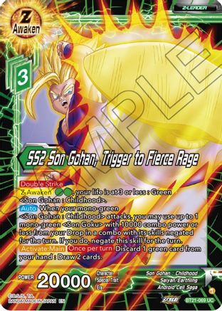 SS2 Son Gohan, Trigger to Fierce Rage - Wild Resurgence - Common - BT21-069