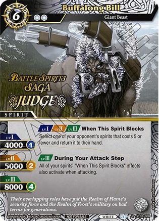 Buffalong Bill (Judge Pack Vol. 1) - Battle Spirits Saga Promo Cards - Promo - ST03-008