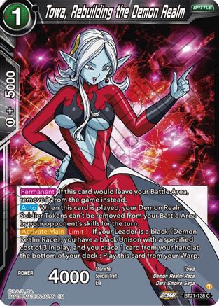 Towa, Rebuilding the Demon Realm - Wild Resurgence - Common - BT21-138