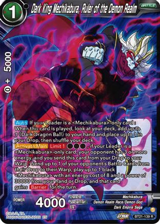 Dark King Mechikabura, Ruler of the Demon Realm - Wild Resurgence - Rare - BT21-139