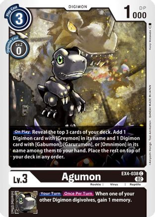 Agumon - EX4-038 - Alternative Being Booster - Common - EX4-038 C