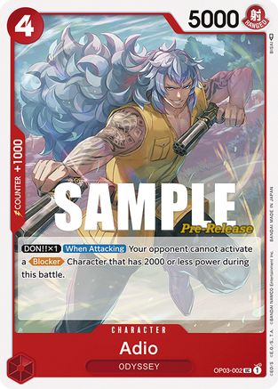 Adio - Pillars of Strength Pre-Release Cards - UC - OP03-002