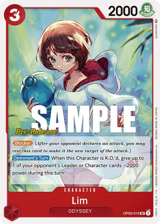 Lim - Pillars of Strength Pre-Release Cards - UC - OP03-015