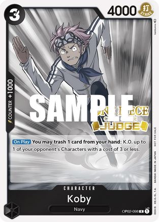 Koby (Judge) - One Piece Promotion Cards - PR - OP02-098