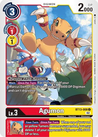 Agumon - Versus Royal Knight Booster - Common - BT13-008 C