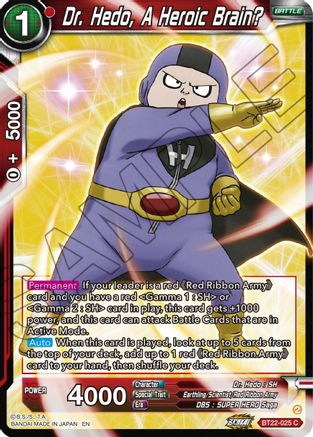 Dr Hedo, A Heroic Brain? - Critical Blow - Common - BT22-025