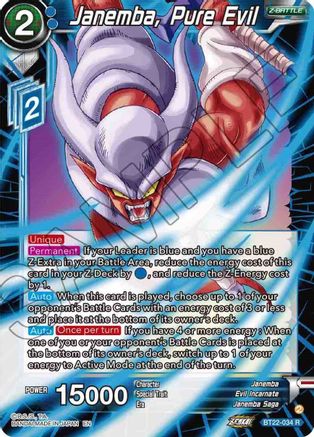 Janemba, Pure Evil - Critical Blow - Rare - BT22-034