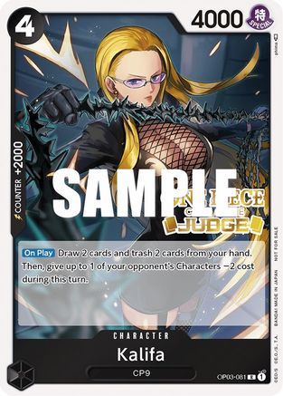 Kalifa (Judge Pack Vol. 2) - One Piece Promotion Cards - PR - OP03-081