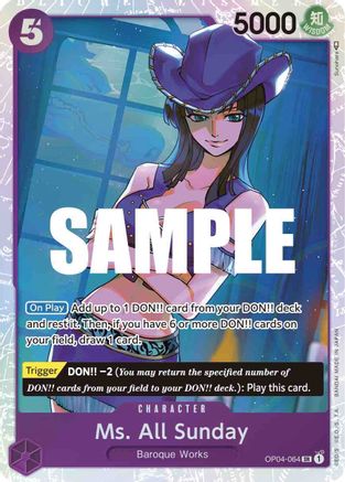 Ms. All Sunday - Kingdoms of Intrigue - SR - OP04-064