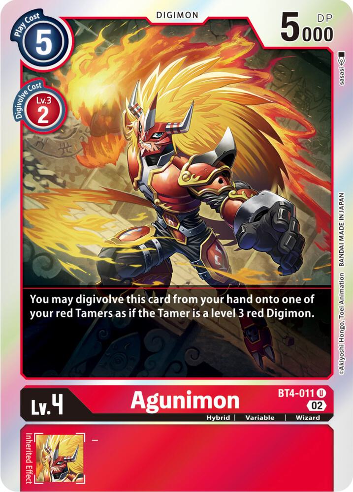 Agunimon (Resurgence Booster Reprint) - Resurgence Booster - Uncommon - BT4-011 U