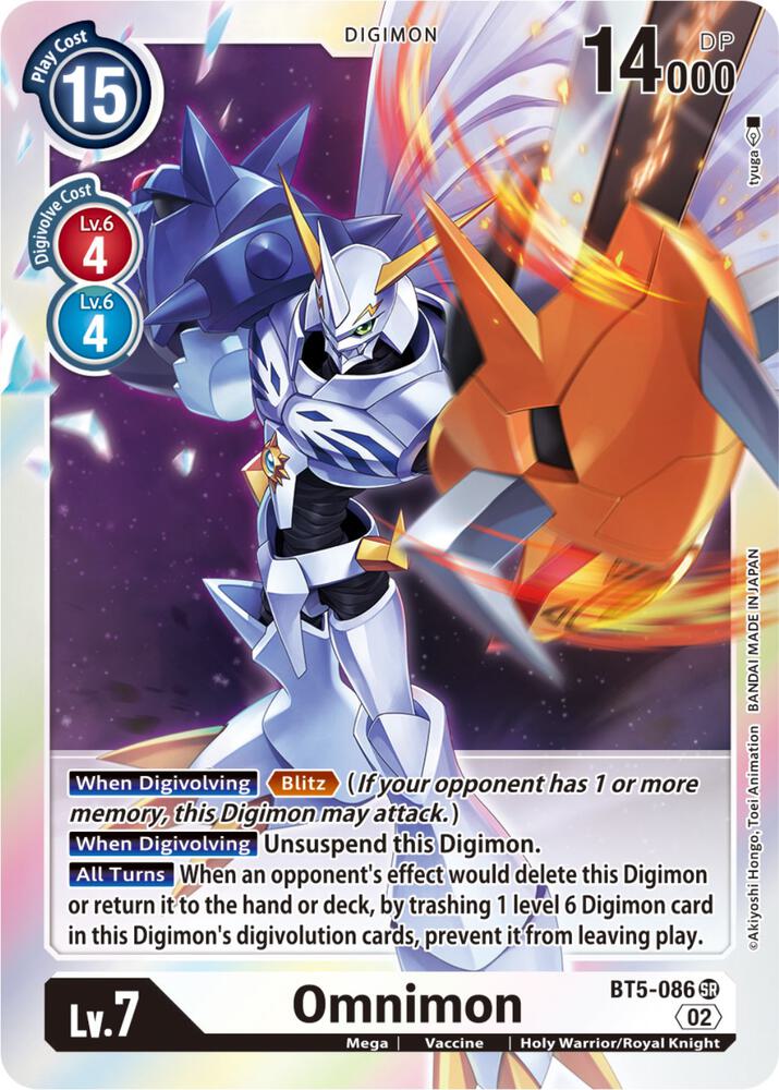 Omnimon (Resurgence Booster Reprint) - Resurgence Booster - Super Rare - BT5-086 SR