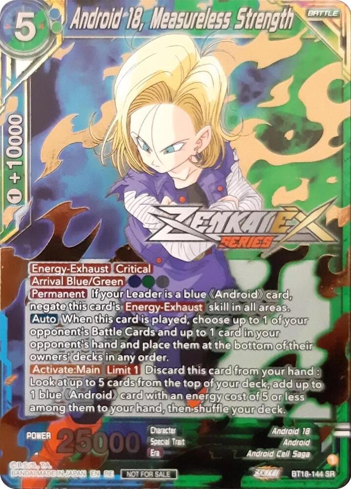 Android 18, Measureless Strength (Event Pack 13) - Tournament Promotion Cards - Promo - BT18-144