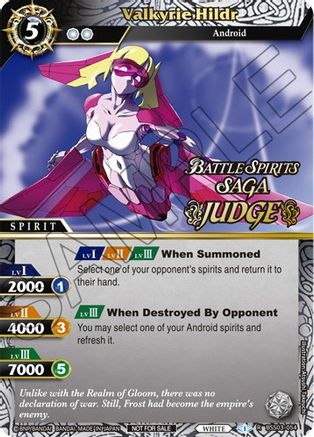 Valkyrie Hildr (Judge Pack Vol. 3) - Launch & Event Promos - Rare - BSS03-054