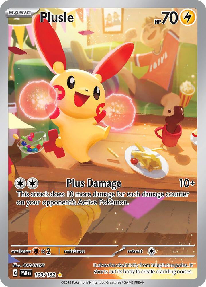 Plusle - 193/182 - SV04: Paradox Rift - Illustration Rare - 193/182