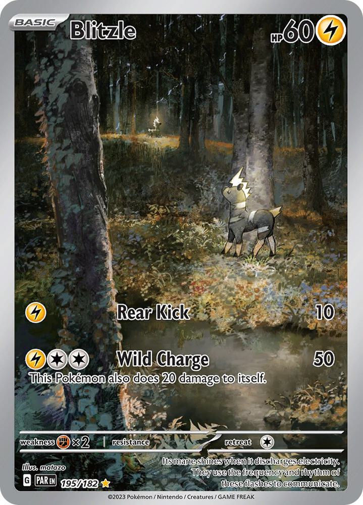 Blitzle - 195/182 - SV04: Paradox Rift - Illustration Rare - 195/182