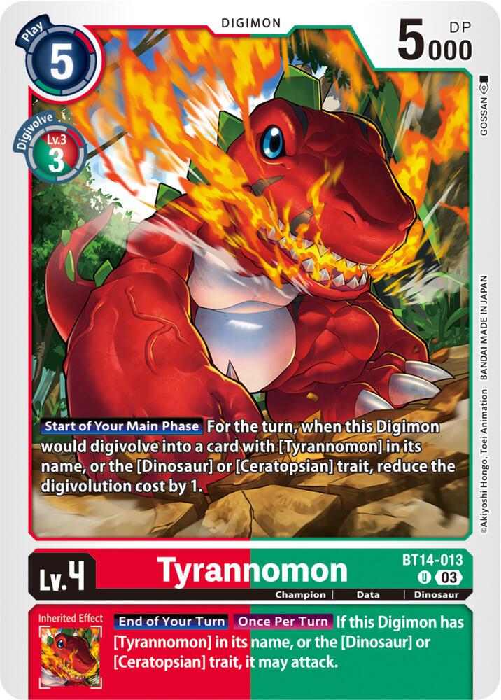 Tyrannomon - Blast Ace - Uncommon - BT14-013 U