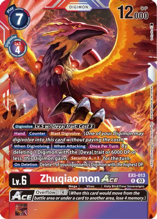 Zhuqiaomon ACE - Animal Colosseum - Rare - EX5-013 R