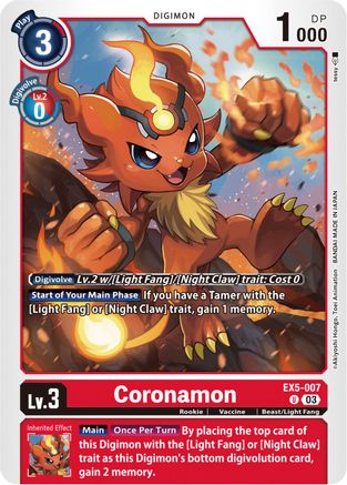 Coronamon - Animal Colosseum - Uncommon - EX5-007 U