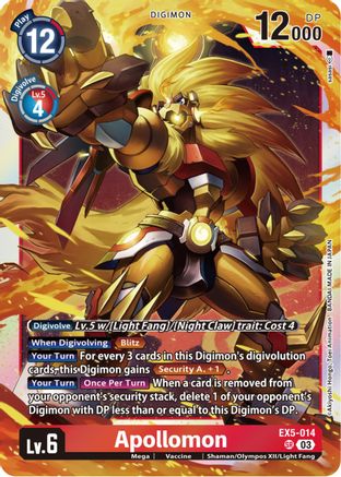 Apollomon - Animal Colosseum - Super Rare - EX5-014 SR