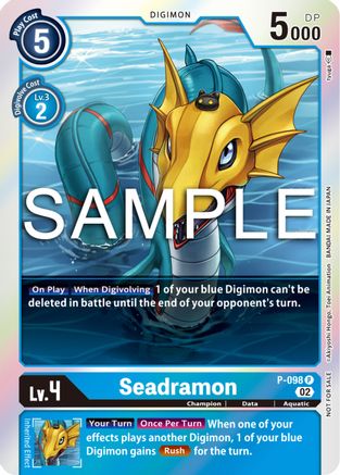 Seadramon - P-098 (Limited Card Pack Ver.2) - Digimon Promotion Cards - Promo - P-098 P