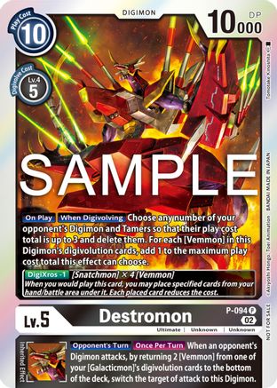 Destromon - P-094 (3rd Anniversary Update Pack) - Digimon Promotion Cards - Promo - P-094 P