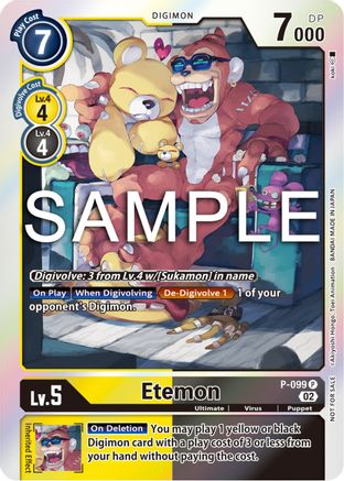 Etemon - P-099 (Limited Card Pack Ver.2) - Digimon Promotion Cards - Promo - P-099 P