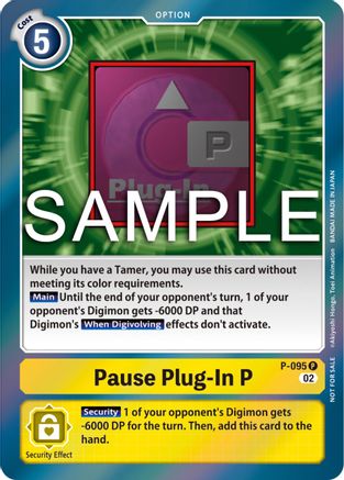 Pause Plug-In P - P-095 (3rd Anniversary Update Pack) - Digimon Promotion Cards - Promo - P-095 P